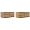 vidaXL TV stolíky 2 ks dub artisan 60x31x25,5 cm spracované drevo
