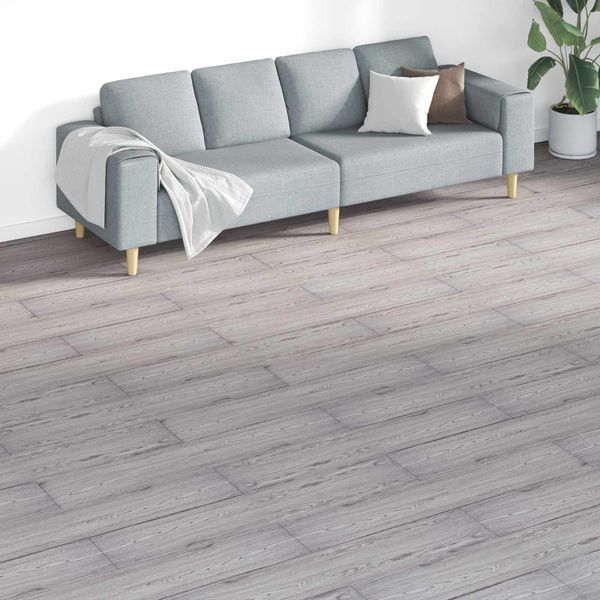 vidaXL Podlahové dosky 18 pcs Tmavo šedá 5,26 m² PVC