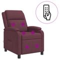 vidaXL Masážne relaxačné kreslo Fialová Látka