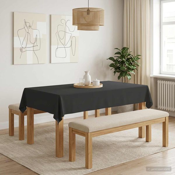 vidaXL Uterák na stôl Obdĺžnikový Tmavosivá 140 x 260 cm Polyester