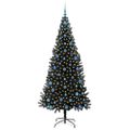 vidaXL Vianočný stromček Čierna 210 cm PVC