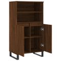 vidaXL Vysoká skrinka hnedý dub 60x36x110 cm spracované drevo