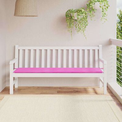 vidaXL Podložka na lavičku Ružová 150 x 50 x 3 cm Oxfordská látka