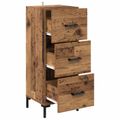 vidaXL Servírovacia skriňa Staré drevo 34,5 x 34 x 90 cm