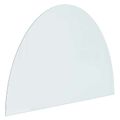 vidaXL Sklenená doska krbu Priehľadná 800 x 600 mm Sklo