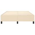 vidaXL Posteľný rám s boxspringom krémová 140x200 cm látka