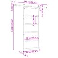 vidaXL Posuvné dvere 90 x 208 cm Borovicový masív Prírodná
