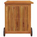 vidaXL Záhradný úložný box s kolieskami 60x50x58 cm masívna akácia
