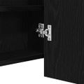 vidaXL Zrkadlový kabinet s LED Čierny dub 100 x 12 x 45 cm