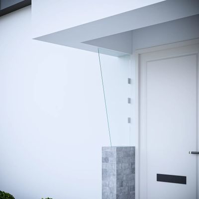 vidaXL Bočný panel pre striešku dverí priehľadný 50x100cm tvrdené sklo