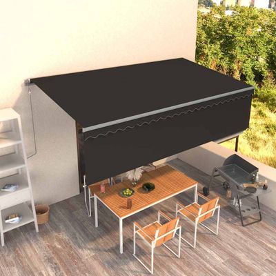 vidaXL Automatická markíza s tienidlom 5x3 m antracitová