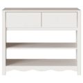 vidaXL Konzolový stôl so zásuvkou Drammen Biela 89,5 x 37 x 73 cm