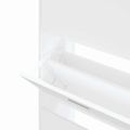 vidaXL Botník biely 63x24x147 cm spracované drevo
