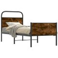 vidaXL Posteľný rám bez matraca 75x190 cm dub sonoma kompozitné drevo