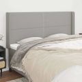 vidaXL Čelo postele so záhybmi bledosivé 183x16x118/128 cm látka