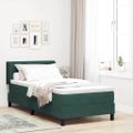 vidaXL Posteľ s pružinovým rámom Tmavozelená 200 x 80 cm Zamat
