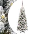 vidaXL Umelý vianočný stromček Biela 120 cm PVC a plast a oceľ a PE