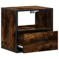 vidaXL Nástenný nočný stolík dymový dub 40x31x39,5 cm