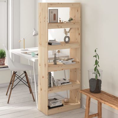 vidaXL Knižnica/deliaca stena 60x30x167,5 cm masívna borovica
