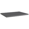 vidaXL Prídavné police 4 ks, lesklé sivé 40x30x1,5 cm, drevotrieska