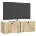 vidaXL Nástenná TV skrinka Dub sonoma 98 x 31 x 30 cm Kompozitné drevo