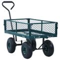 vidaXL Záhradný ručný vozík zelený 250 kg