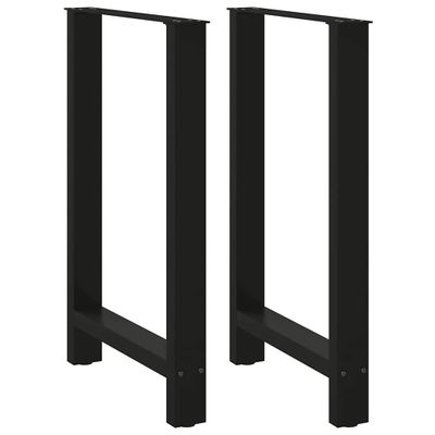 vidaXL Nohy barového stola, čierne, 2 ks, 60 x (90-91) cm, oceľové