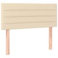 vidaXL Posteľný rám boxspring s matracom krémový 90x190 cm látka