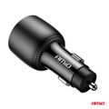 Nabíjačka do auta 2x USB C port + USB A port 12/24V 100W AMIO-04371