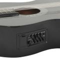 vidaXL Folková klasická gitara s výrezom, ekvalizér, 6 strún, čierna