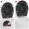 vidaXL WC sedadlo Antracit 47 x 37 x 4 cm Duroplast