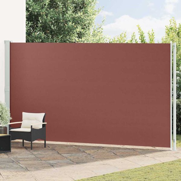 vidaXL Zaťahovacia bočná markíza na terasu 220x600 cm hnedá