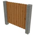 vidaXL Záhradný plotový panel+gabiónové stĺpiky, borovica 180x180 cm