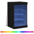 vidaXL Komoda s LED svetlami čierna 41x37x67 cm