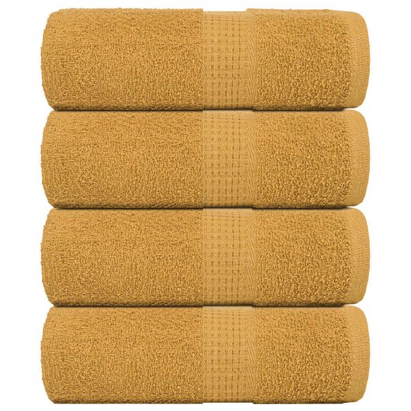 vidaXL Uteráky pre hostí FROGN 4 ks zlaté 30x50 cm 360 g/m²