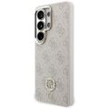 Obal Guess 4G Big Rhinestone Triangle Strap MagSafe pre Samsung Galaxy S26 Ultra ružová