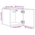 vidaXL Nástenné TV skrinky 2 ks dymový dub 30,5x30x30 cm