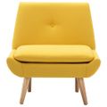 vidaXL Fotelka, žltá, látka