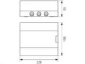 Rozvádzač SRn-8/B (N+PE) IP40 plastový 1x8 stenný / biely dvere