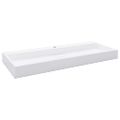 vidaXL Umývadlo z minerálneho/mramoroveho odliatku 120x46x11 cm biele