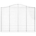 vidaXL Oblúkové gabionové koše 11 ks 200x30x140/160 cm pozink. železo