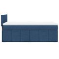 vidaXL Posteľný rám boxsping s matracom modrý 80x200 cm látka