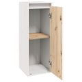 vidaXL Nástenné skrinky 2 ks biele 30x30x80 cm masívna borovica