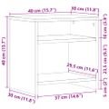 vidaXL Nočné stolíky 2 ks staré drevo 40x30x40 cm kompozitné drevo