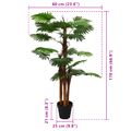 vidaXL Umelá palma fan Zelená 60 x 25 x 170 cm Látka a bambus