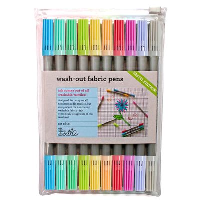 Obojstranné fixky s dvojitým hrotom vyprateľné 10 ks Pastel