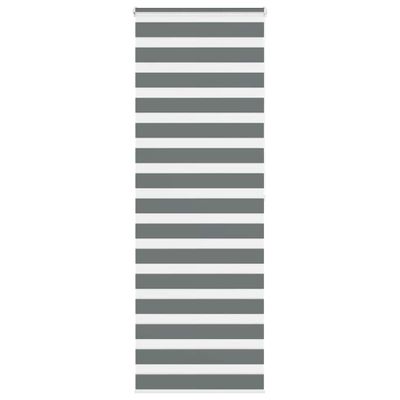 vidaXL Zebra roleta tmavošedá 90x200 cm šírka látky 85,9 cm polyester