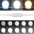 vidaXL Toaletný stolík s LED hnedý dub 80x41x134,5 cm