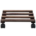 vidaXL Podstavec pod kvetináč na kolieskach 4 ks 25x25 cm cédrové drevo