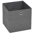 vidaXL Úložné boxy, 4 ks, netkaná textília, 32x32x32 cm, sivé